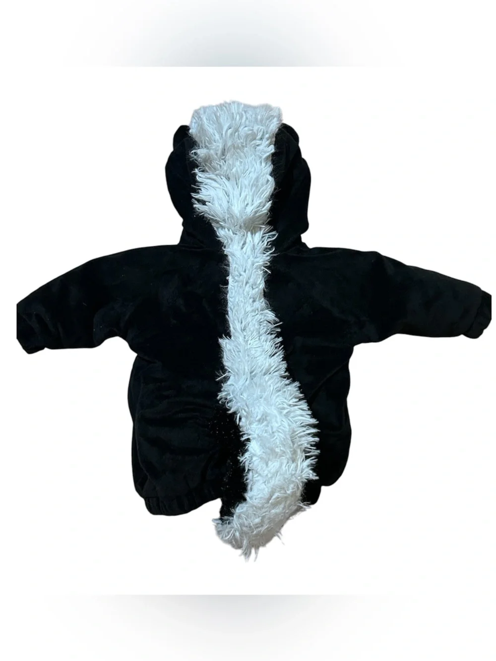 Skunk costume for baby, pullover style, 0-6mo